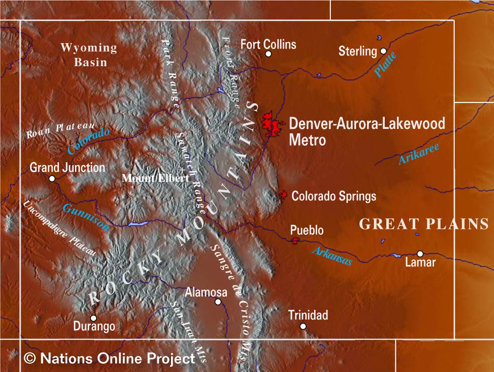 Denver Colorado Why Is It Amazing New America College   Colorado Topographic Map 1 